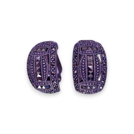 Sterling Silver Marcasite Vintage Earrings
