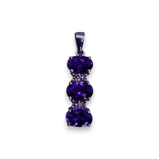 Silver Amethyst Classic Pendant