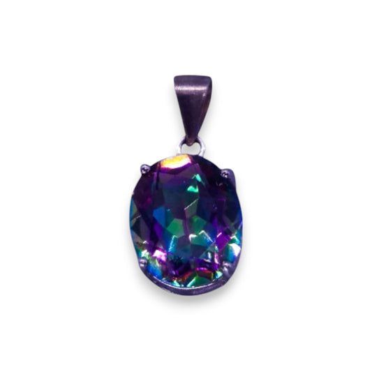 Silver Mystic Topaz Classic Pendant