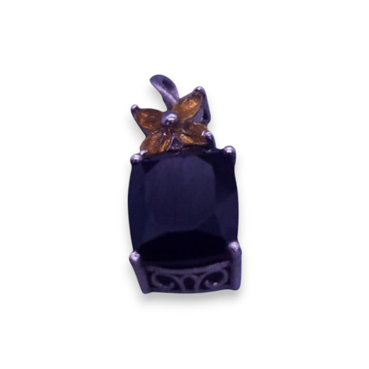 Silver Onyx & Citrine Classic Pendant