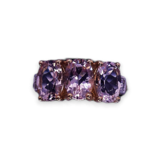 9ct Gold Morganite & Diamond Classic Ring