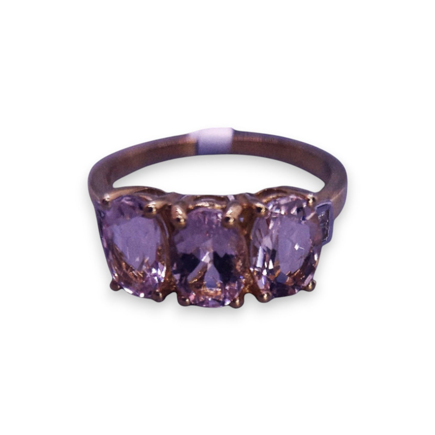 9ct Gold Morganite & Diamond Classic Ring