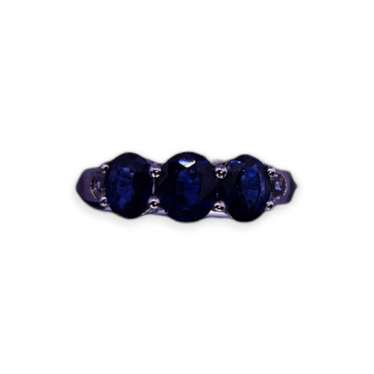Sterling Silver Sapphire Classic Ring