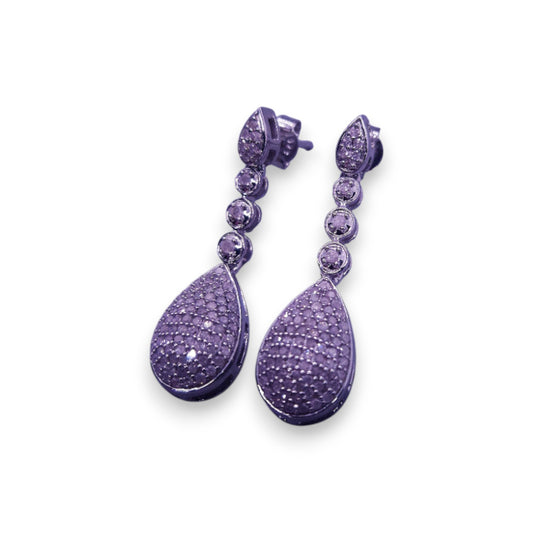 Sterling Silver with Diamond Classic Earrings