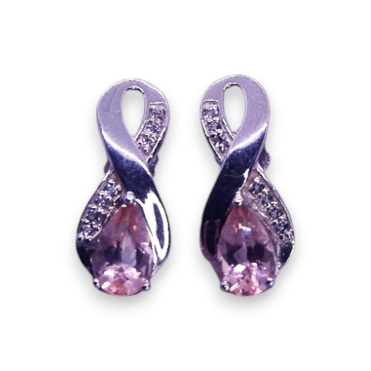 Sterling Silver Galileia & Clear Topaz Classic Earrings