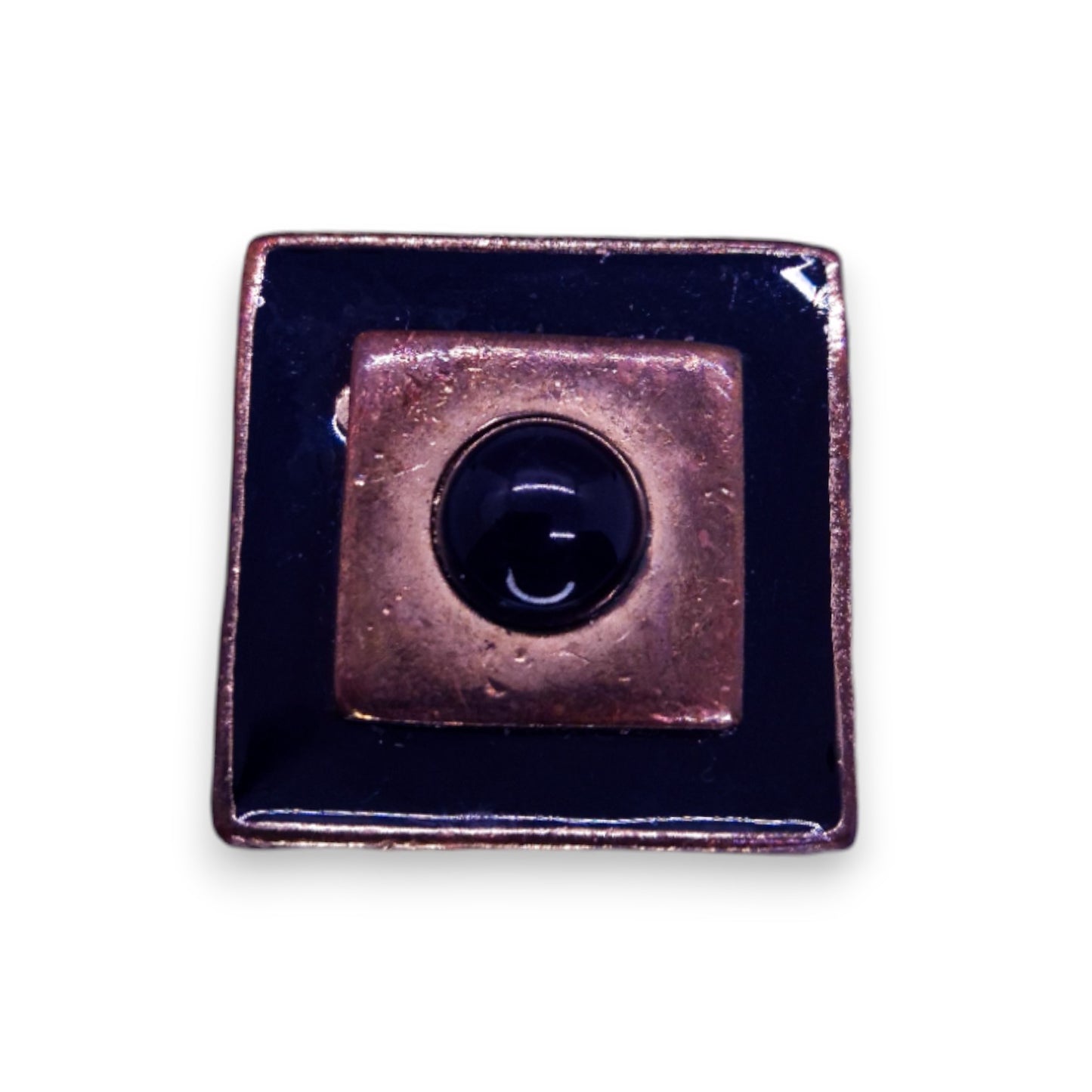 Gold Tone Enamelled Statement Ring