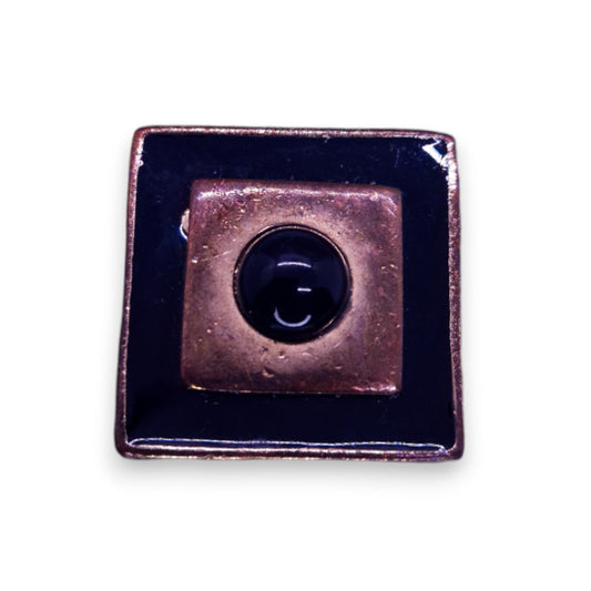 Gold Tone Enamelled Statement Ring