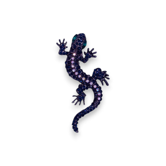Metal Blue, Green, & Clear Cubic Zirconia Nature Inspired Brooch