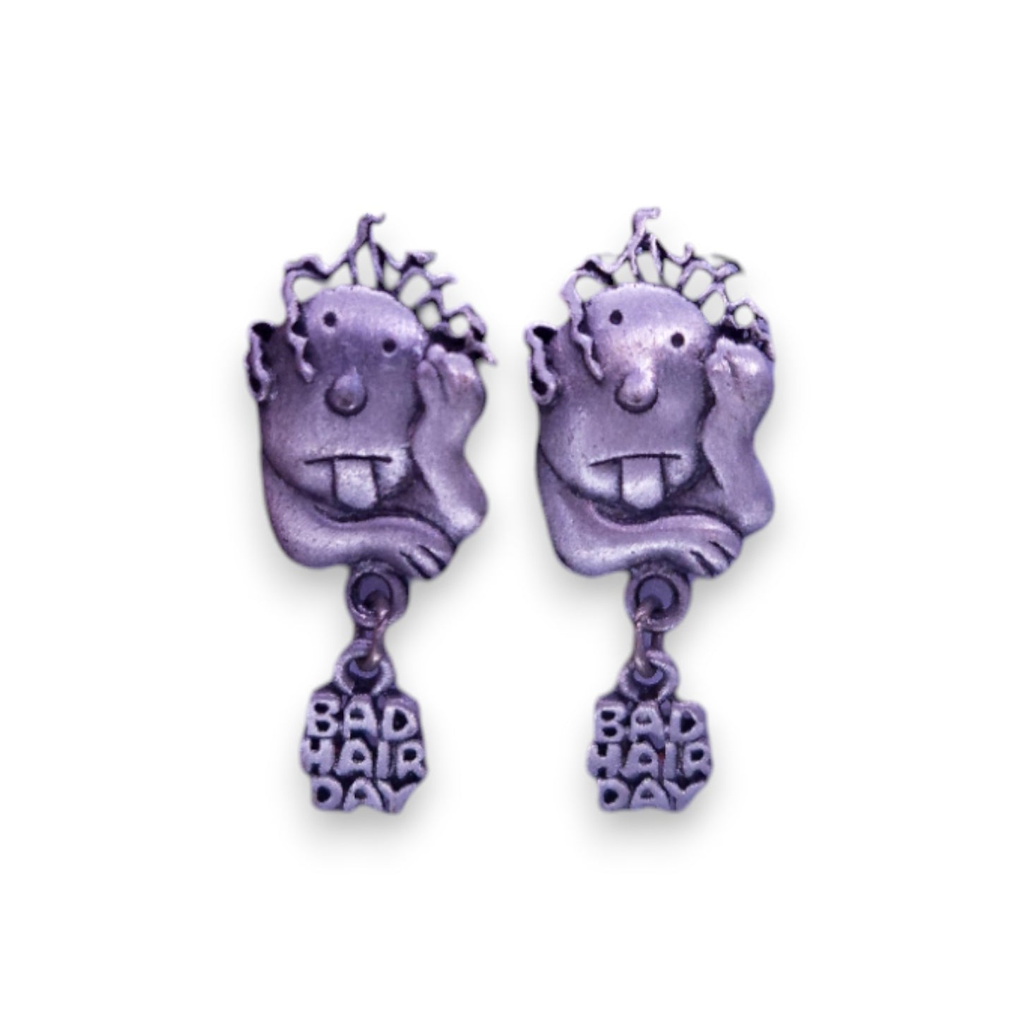 Silver Tone Statement Earrings