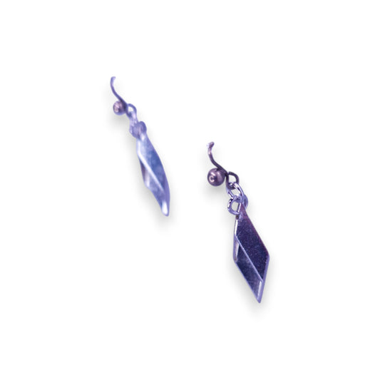 Silver Tone Art Deco Earrings
