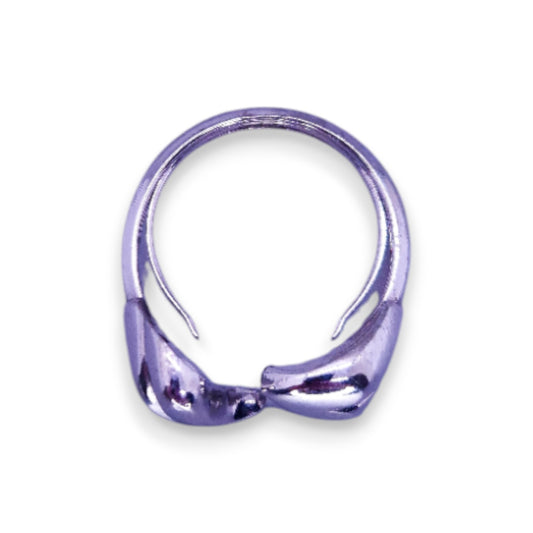 Silver Tone Romantic Hearts Ring