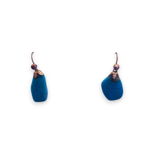 Gold Tone Possible Turquoise Classic Earrings