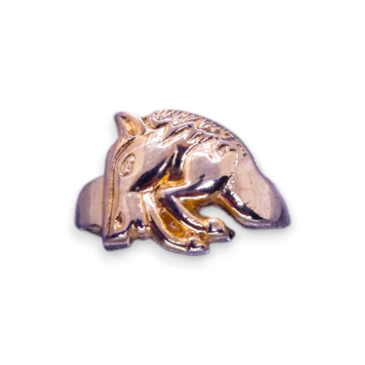 Gold Tone Nature Inspired Horse Ring