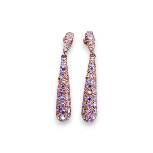 Gold Tone Cubic Zirconia Classic Earrings