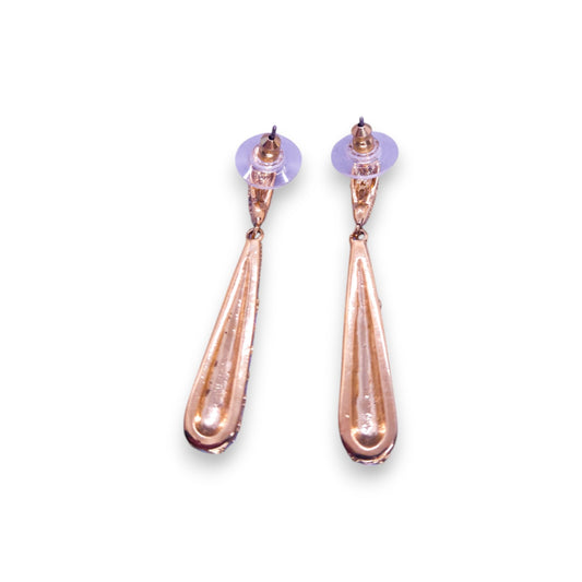 Gold Tone Cubic Zirconia Classic Earrings