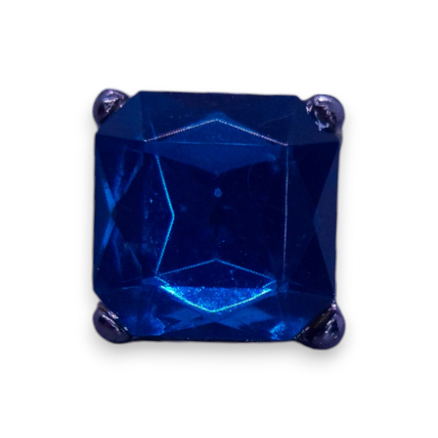 Metal Blue Stone Statement Ring