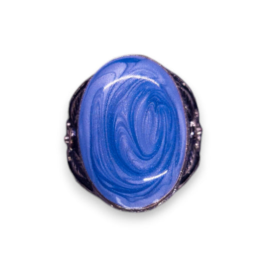 Metal Blue Paste Statement Ring