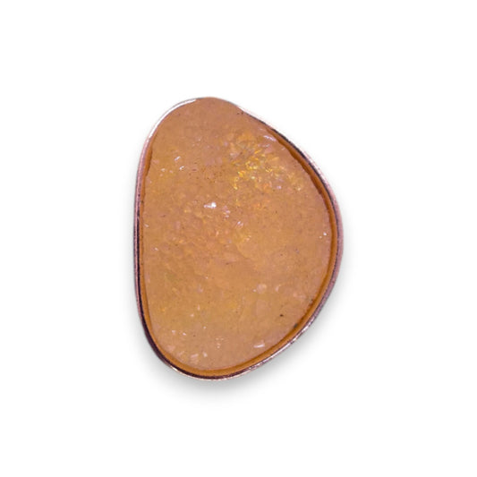 Gold Tone Drusy Quartz Statement Ring