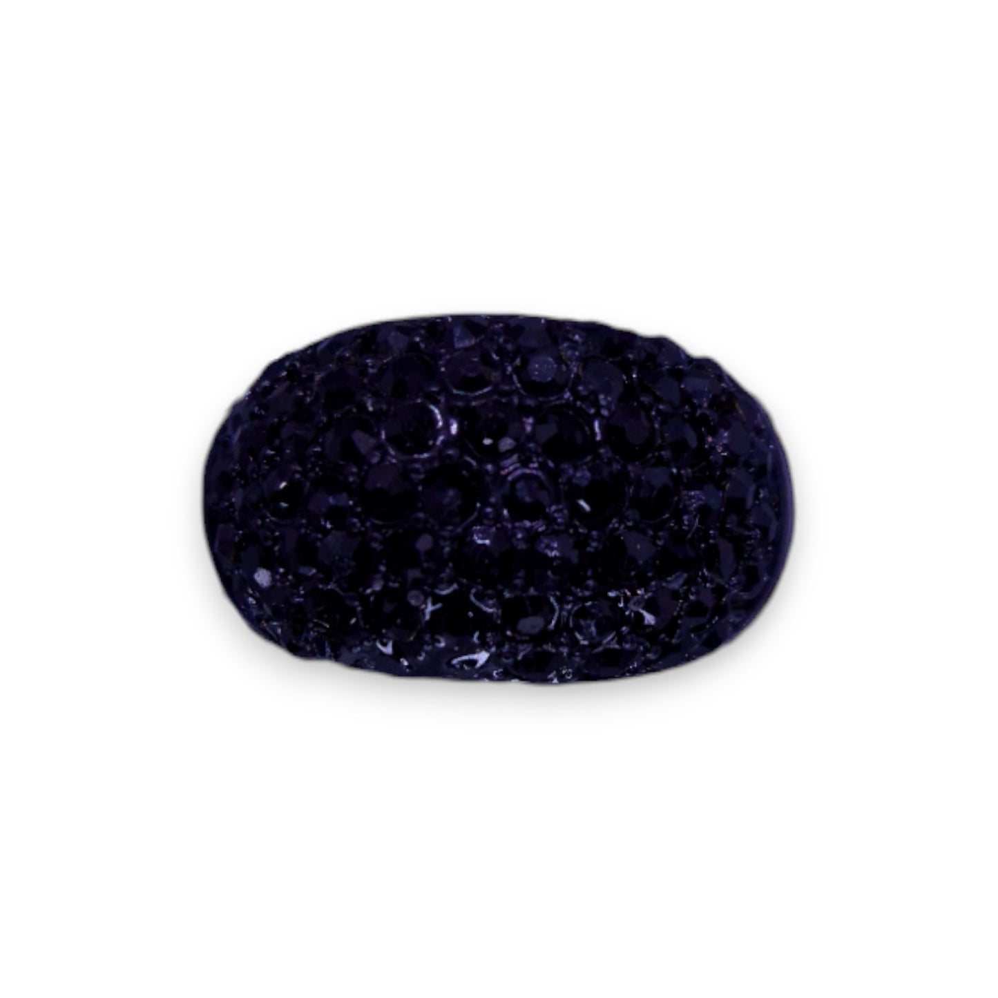 Metal Black Cubic Zirconia Statement Ring