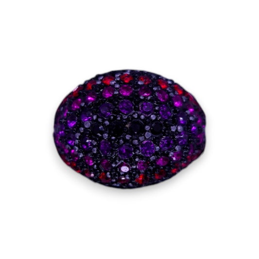 Metal Multi Colour Cubic Zirconia Statement Ring