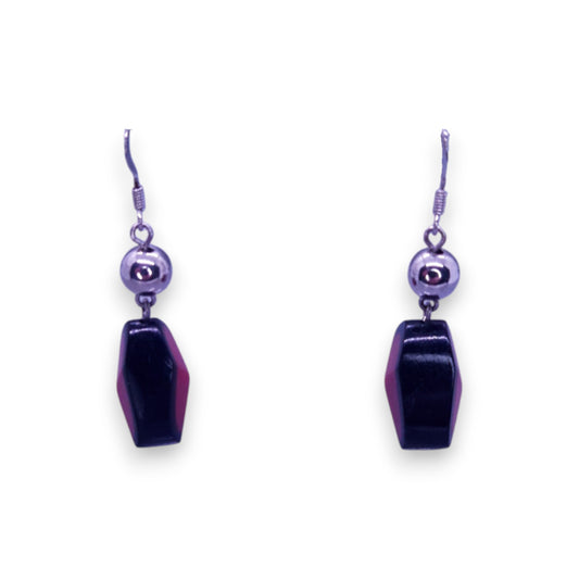 Silver Tone Bakelite Vintage Earrings