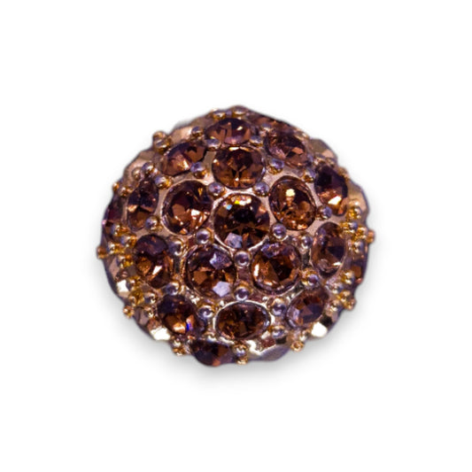 Gold Tone Brown Cubic Zirconia Statement Ring