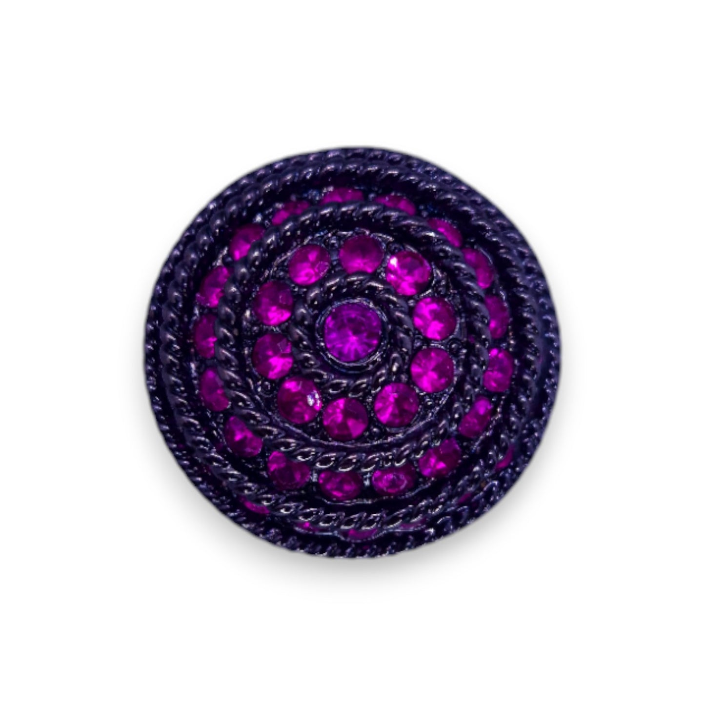 Metal Purple Cubic Zirconia Statement Ring