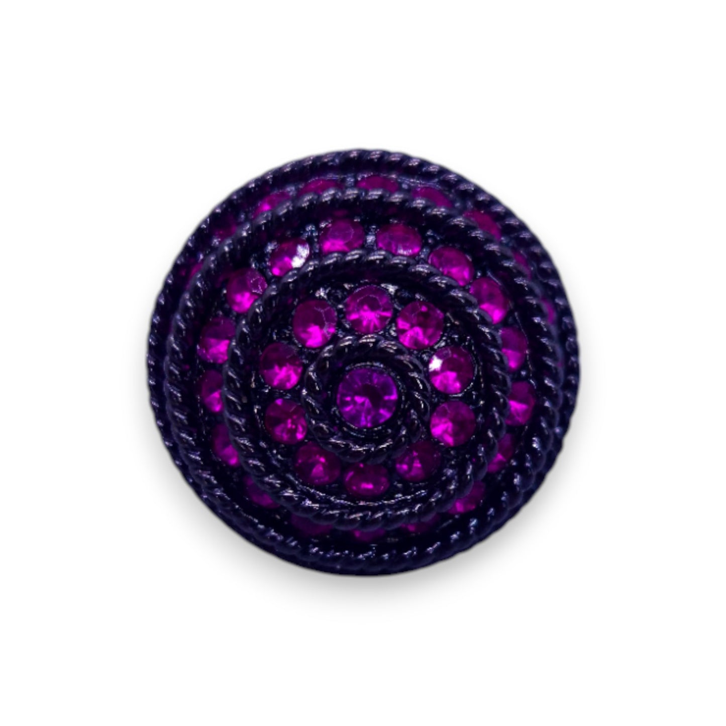 Metal Purple Cubic Zirconia Statement Ring
