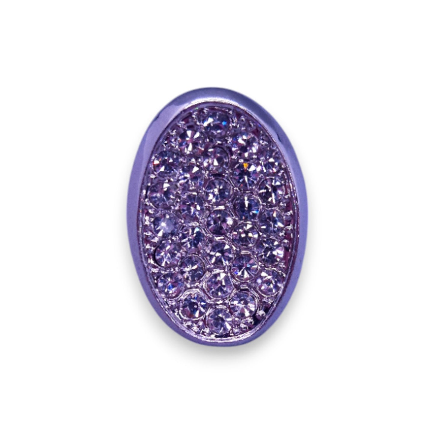 Silver Tone Clear Stones Statement Ring