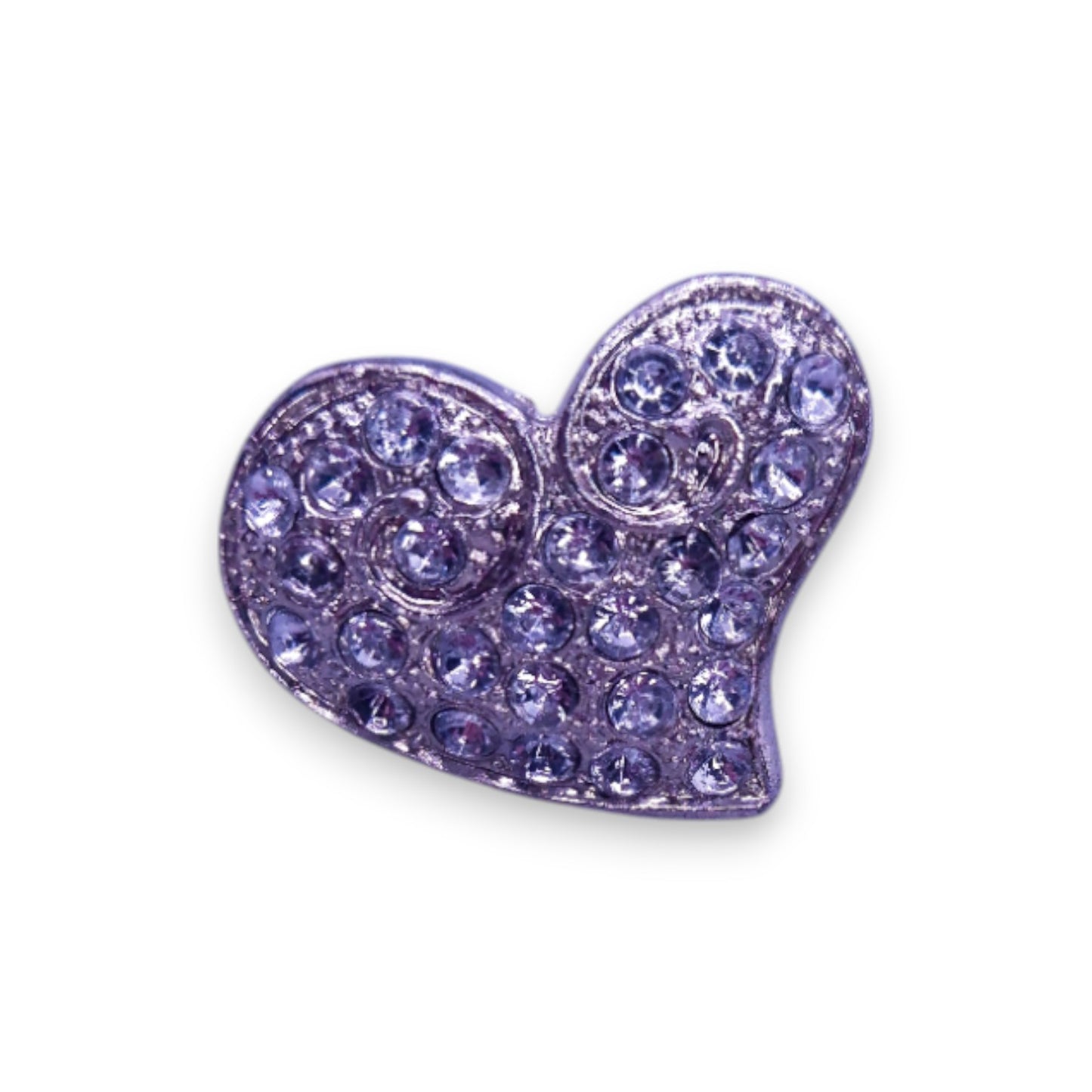 Silver Tone Clear Stones Romantic Heart Ring