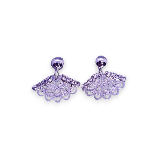 Silver Tone Cubic Zirconia Classic Earrings