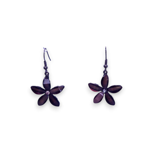 Metal Nature Inspired Flower Earrings