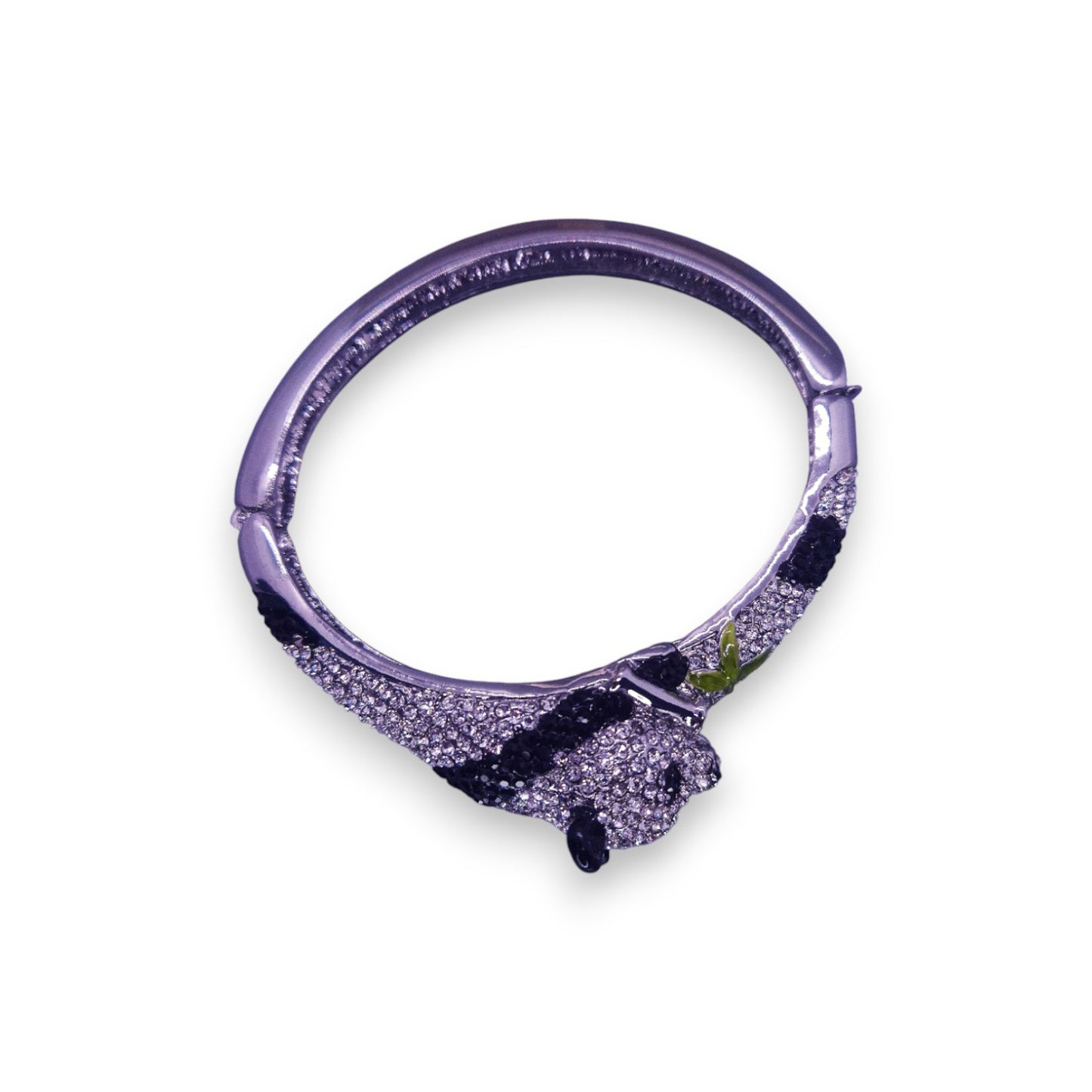 Butler & Wilson Silver Tone & Cubic Zirconia Nature Inspired Panda Bracelet