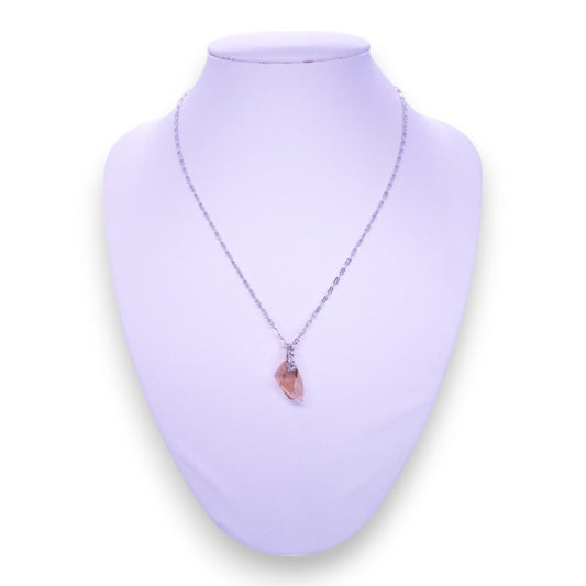 Silver Tone Austrian Crystal & Cubic Zirconia Modern Necklace & Earrings by GoSparkling