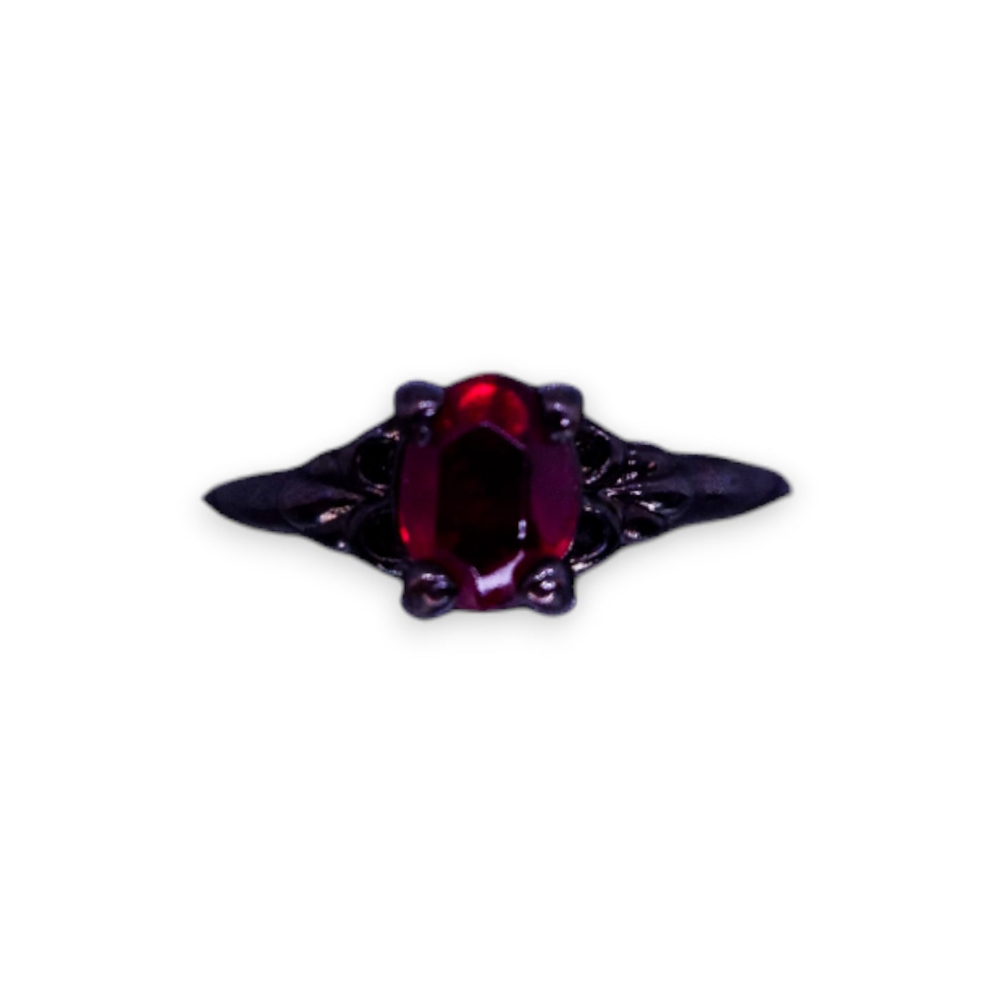 Metal Red Cubic Zirconia Classic Ring