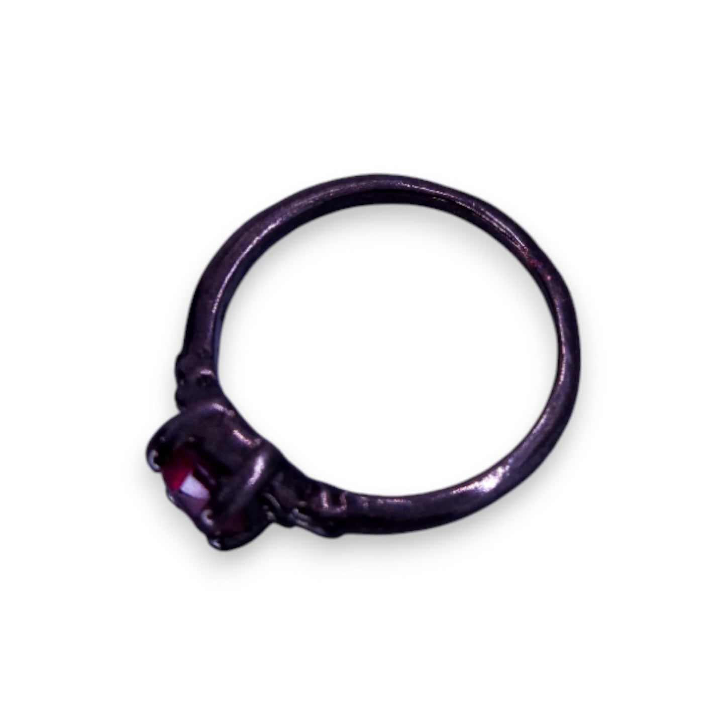 Metal Red Cubic Zirconia Classic Ring