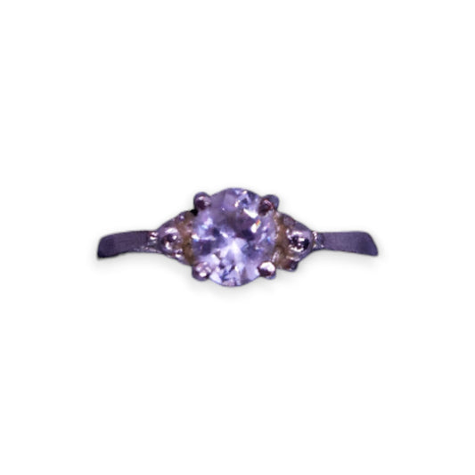 Sterling Silver Clear Cubic Zirconia Classic Ring