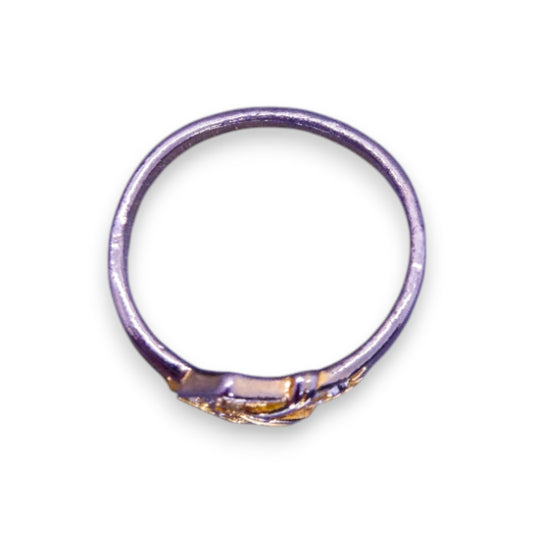 Gold Tone Cubic Zirconia Classic Ring