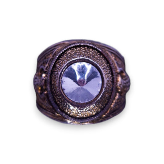 Gold Tone Cubic Zirconia Classic Ring