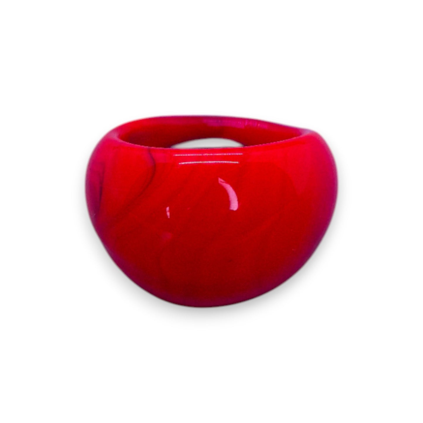 Glass "Clementine Sorbet" Statement Ring