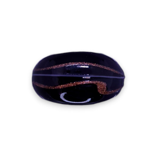 Glass "Espresso Torte" Statement Ring
