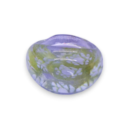 Glass "Coconut Lime" Statement Ring