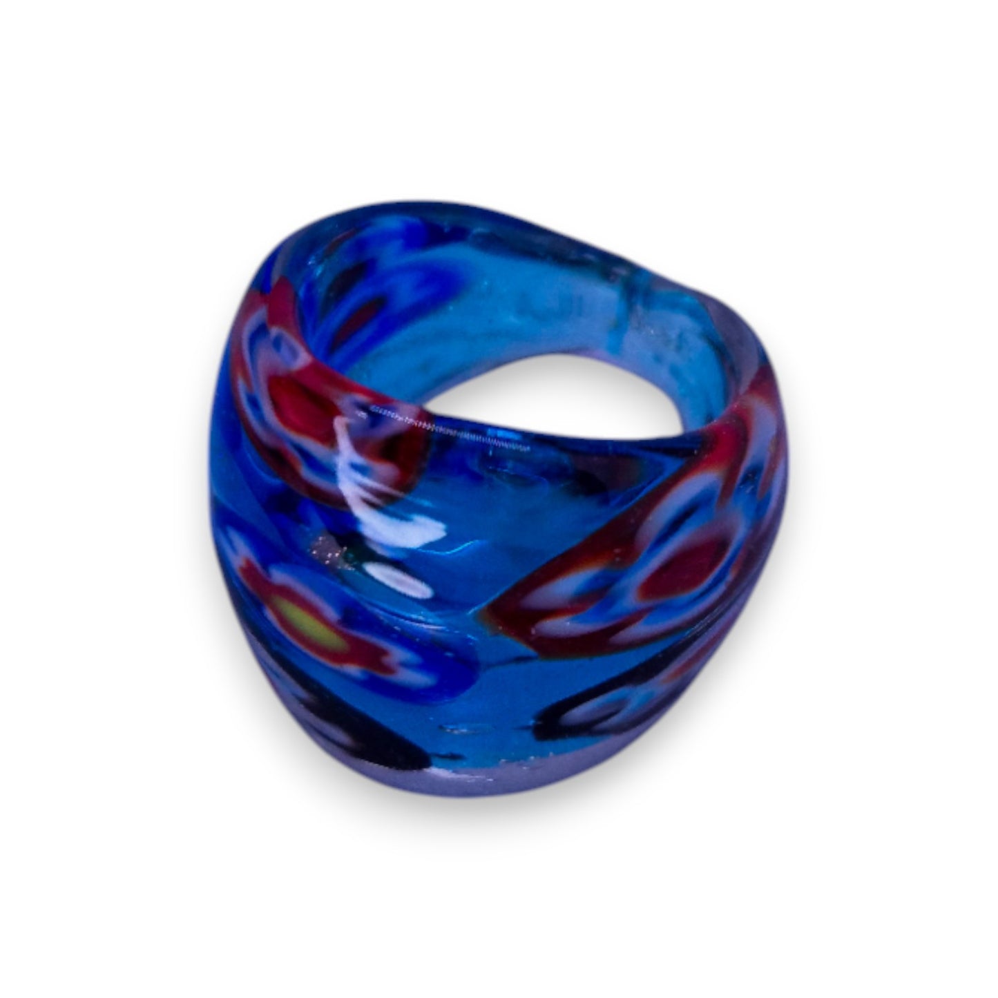 Glass "Tropical Sunrise" Statement Ring