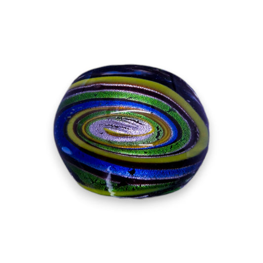 Glass "Lunar Melon" Statement Ring