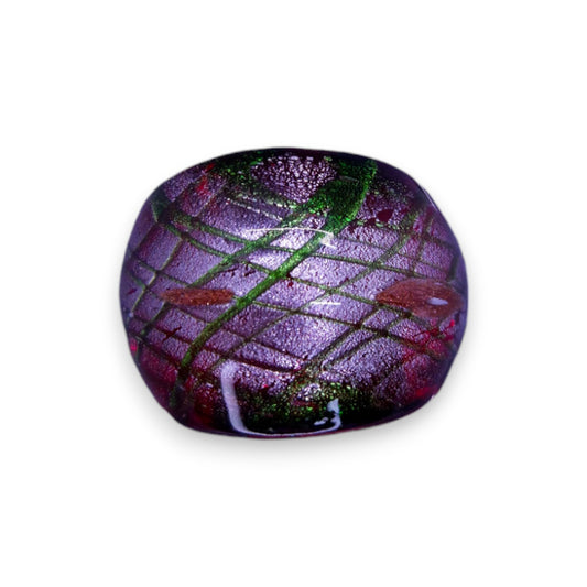 Glass "Cranberry Fizz" Statement Ring