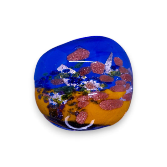 Glass "Coconut Sunrise" Statement Ring