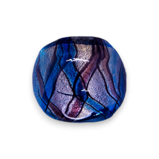 Glass "Blueberry Liquorice" Statement Ring
