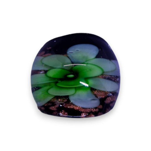 Glass "Matcha Garden" Statement Ring