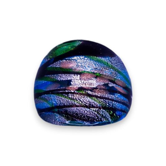 Glass "Blueberry Matcha" Statement Ring