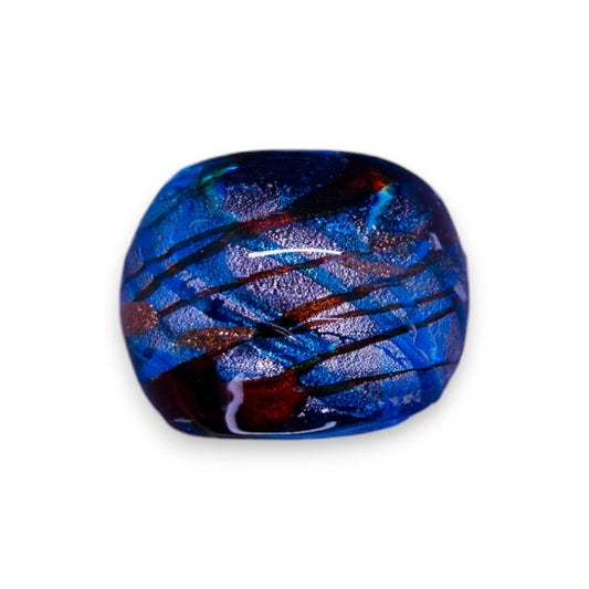 Glass "Iced Chai" Statement Ring